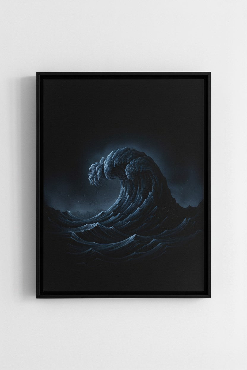 Abyssal Calm: Dark Tsunami Fine Art Print main artwork