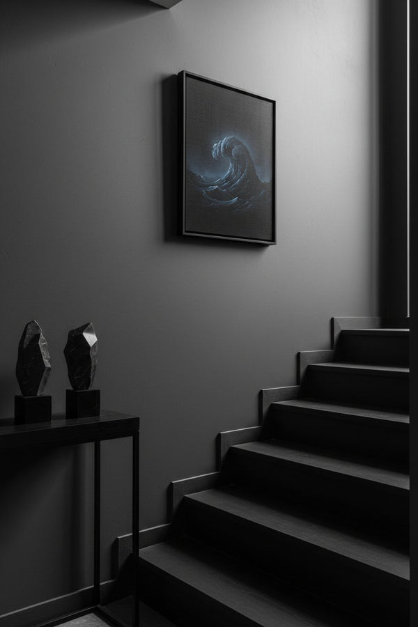 Abyssal Calm: Dark Tsunami Fine Art Print wall art room scene 3