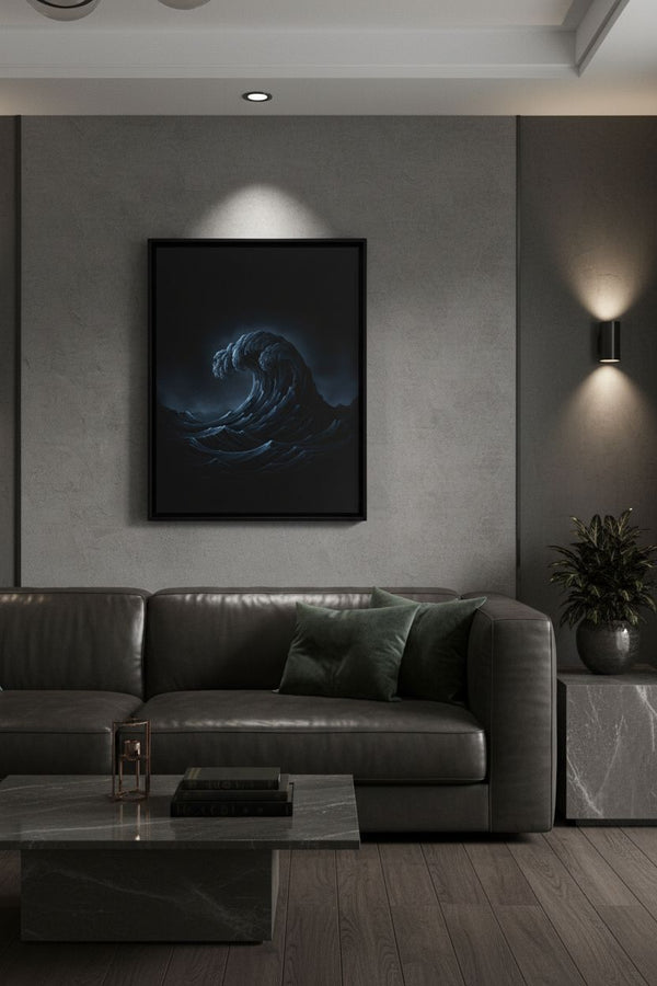 Abyssal Calm: Dark Tsunami Fine Art Print wall art room scene 9