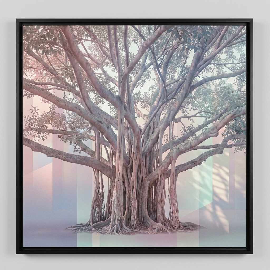 Arboreal Echoes in the Neon Dusk