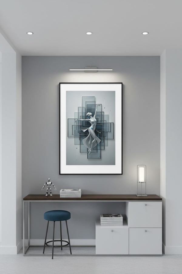 Architectural Movement: Abstract Figure Print wall art room scene 10