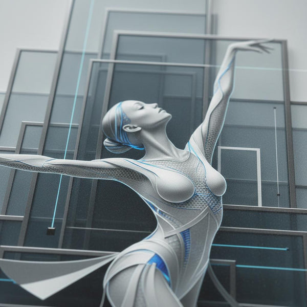 Architectural Movement: Abstract Figure Print detail close up 11
