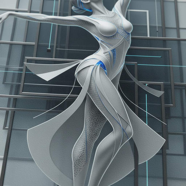 Architectural Movement: Abstract Figure Print detail close up 12