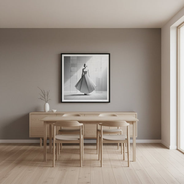 Architectural Muse: Minimalist Silhouette Art Print wall art room scene 5
