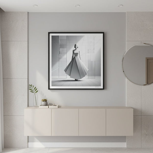 Architectural Muse: Minimalist Silhouette Art Print wall art room scene 9