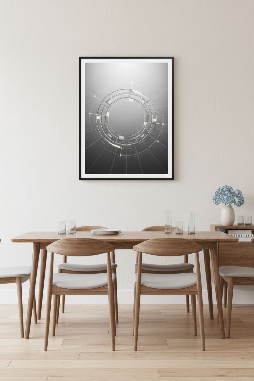 Architectural Ring Structure Fine Art Print wall art room scene 5