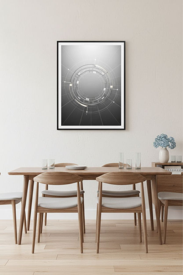 Architectural Ring Structure Fine Art Print wall art room scene 5