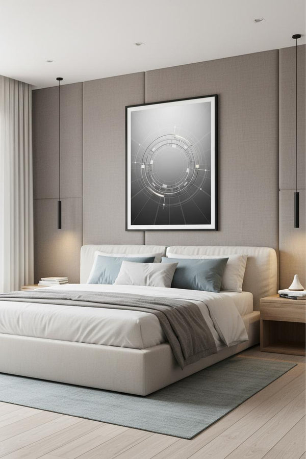 Architectural Ring Structure Fine Art Print wall art room scene 7