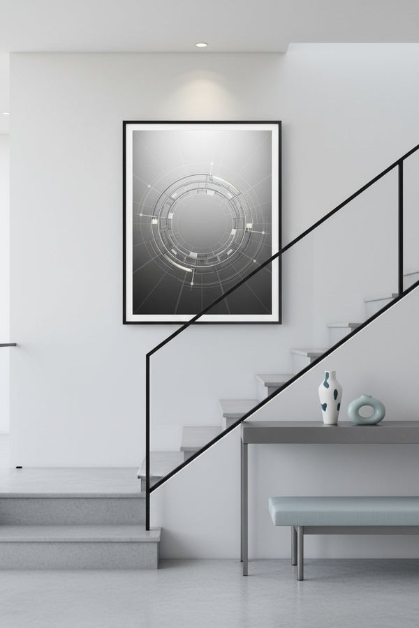Architectural Ring Structure Fine Art Print wall art room scene 8