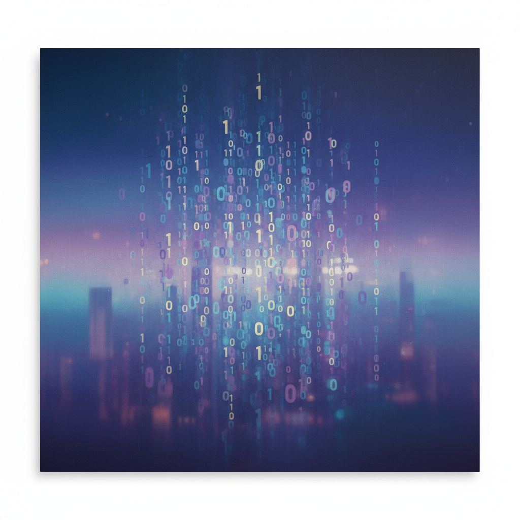 Binary Echoes in Suspended Neon Twilight