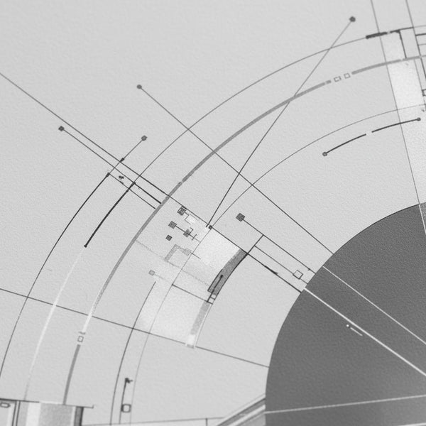 Celestial Ring Horizon Art Print - Modern Minimalist Decor detail close up 12