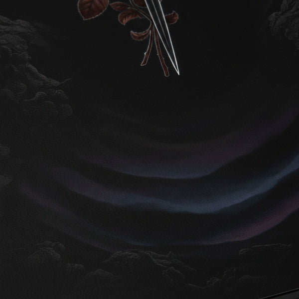 Crimson Dagger Bloom: Baroque Shadow Study detail close up 12