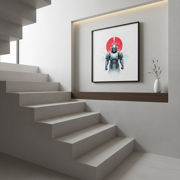 Crimson Sun Samurai Serenity Fine Art Print wall art room scene 9