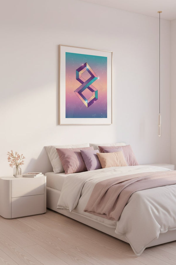 Dreamscape Geometric Reverie wall art room scene 2