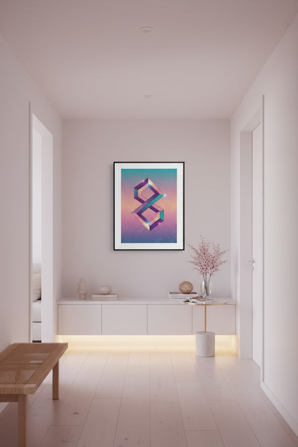 Dreamscape Geometric Reverie wall art room scene 4