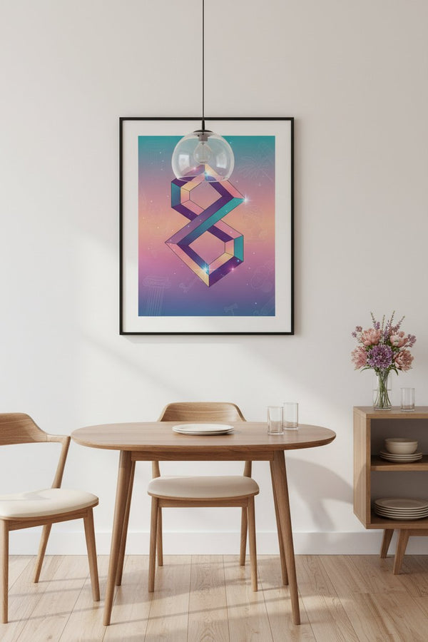 Dreamscape Geometric Reverie wall art room scene 5