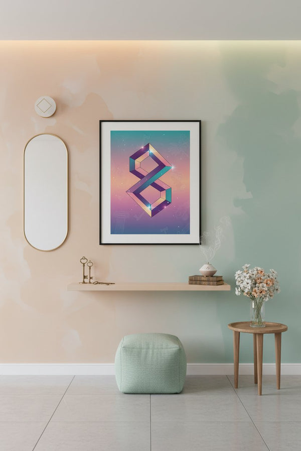 Dreamscape Geometric Reverie wall art room scene 7