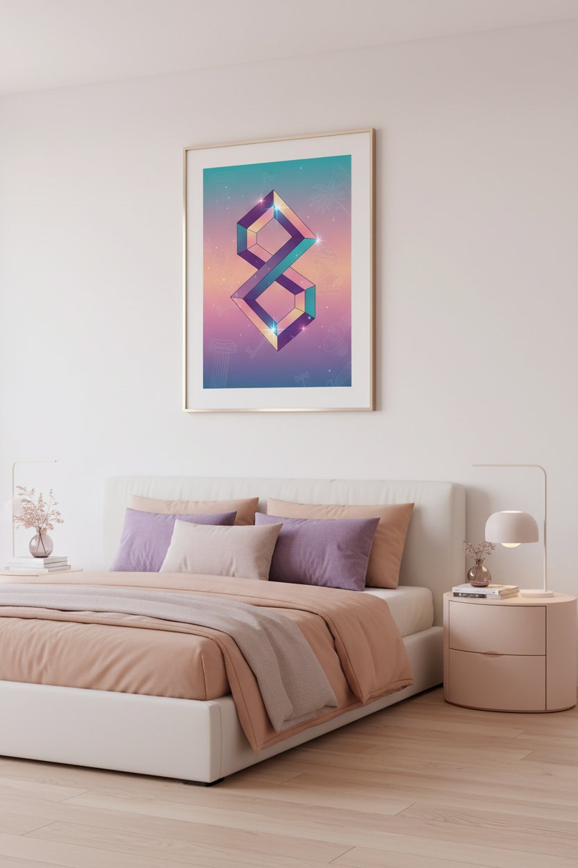 Dreamscape Geometric Reverie wall art room scene 8