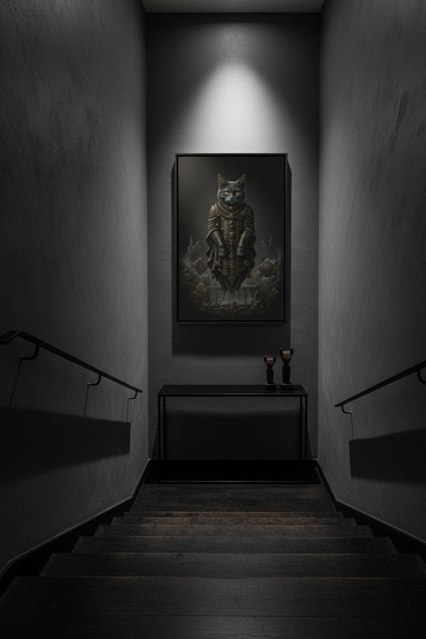 Ebon Oracle: Dark Academia Tarot Cat Wall Art wall art room scene 2