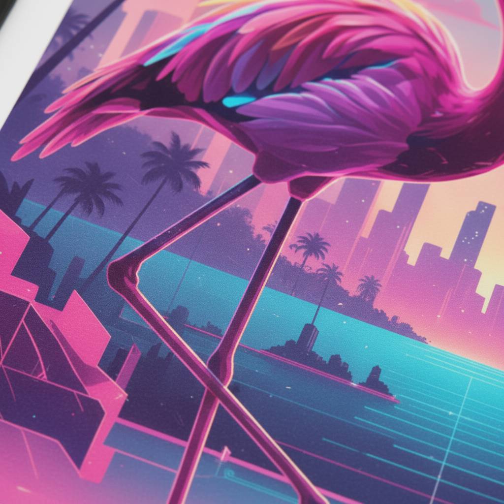 Electric Flamingo Dusk Reverie detail close up 11