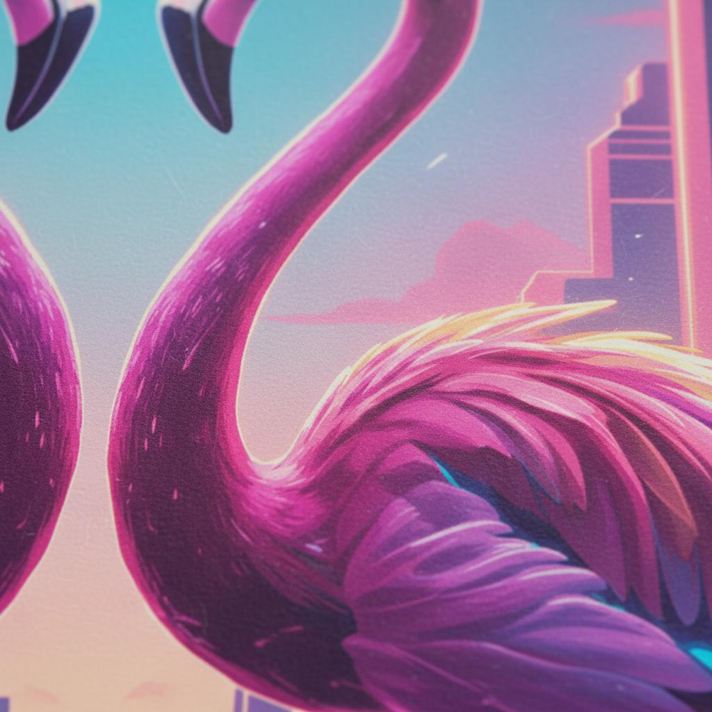Electric Flamingo Dusk Reverie detail close up 12