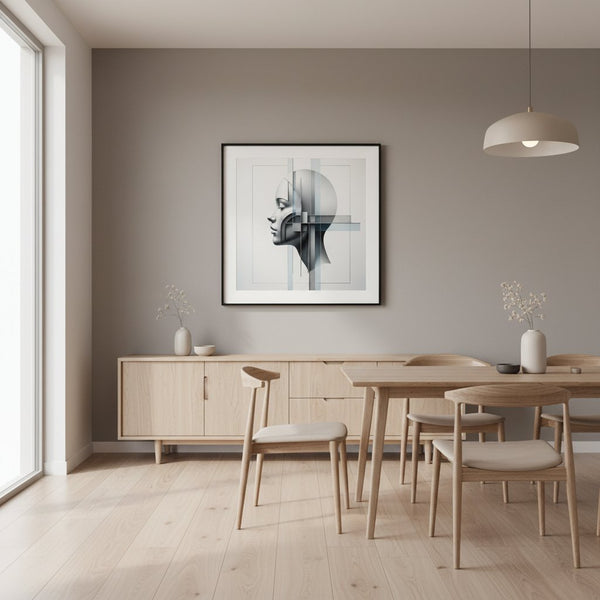 Elegant Gaze Minimalist Profile Wall Art wall art room scene 10