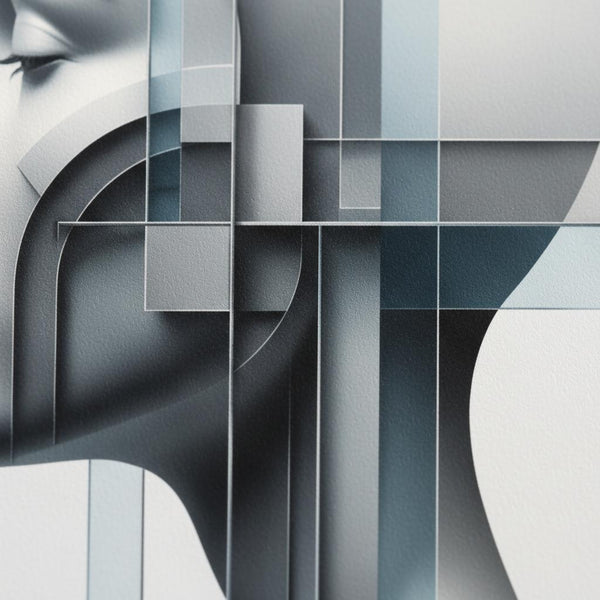 Elegant Gaze Minimalist Profile Wall Art detail close up 11