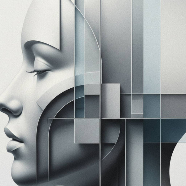 Elegant Gaze Minimalist Profile Wall Art detail close up 12