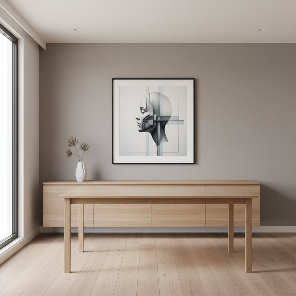 Elegant Gaze Minimalist Profile Wall Art wall art room scene 3