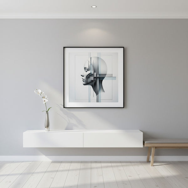 Elegant Gaze Minimalist Profile Wall Art wall art room scene 5