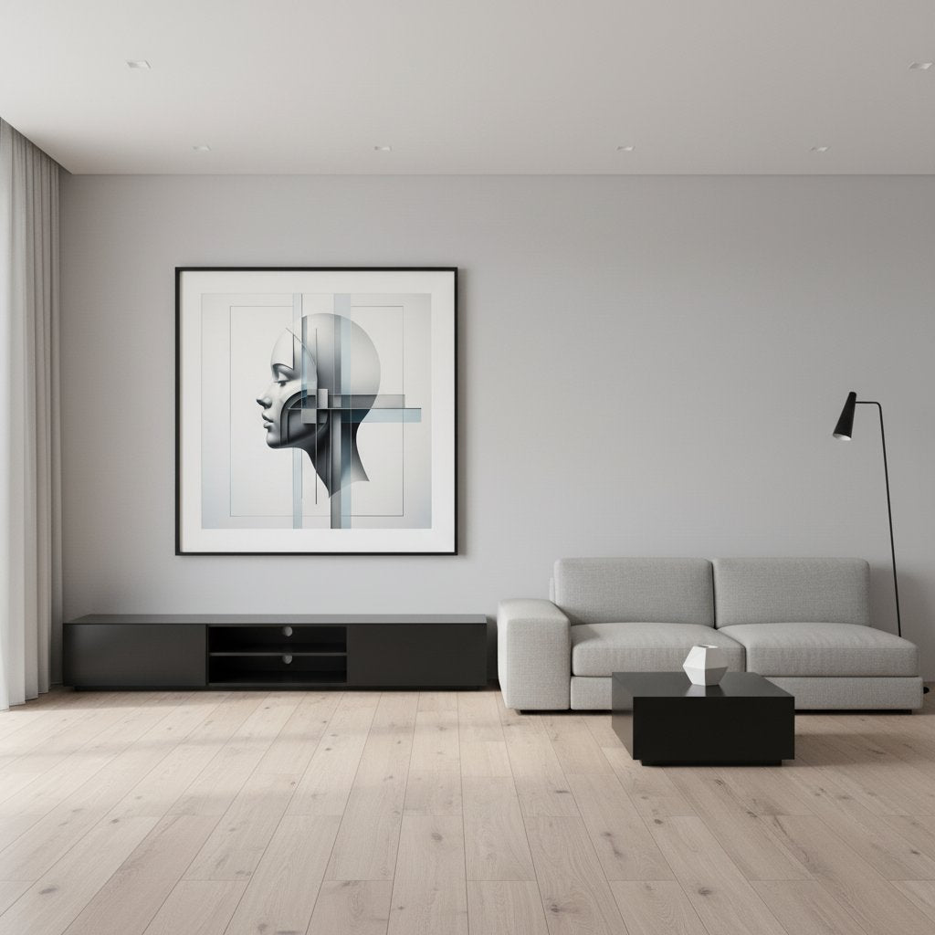 Elegant Gaze Minimalist Profile Wall Art wall art room scene 6