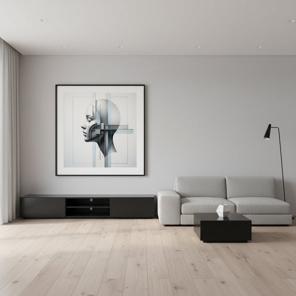 Elegant Gaze Minimalist Profile Wall Art wall art room scene 6