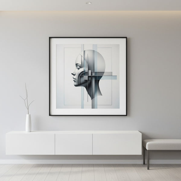 Elegant Gaze Minimalist Profile Wall Art wall art room scene 7