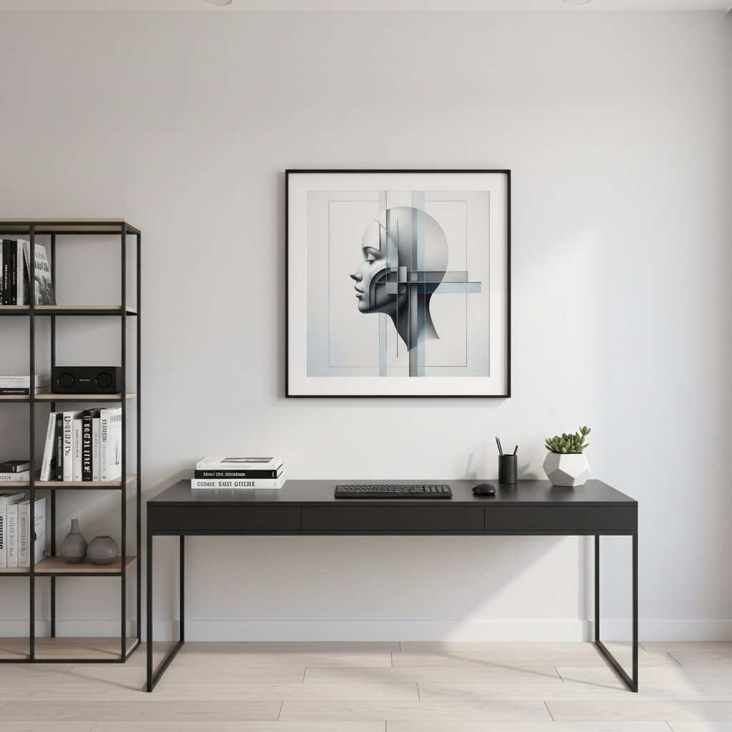 Elegant Gaze Minimalist Profile Wall Art wall art room scene 9