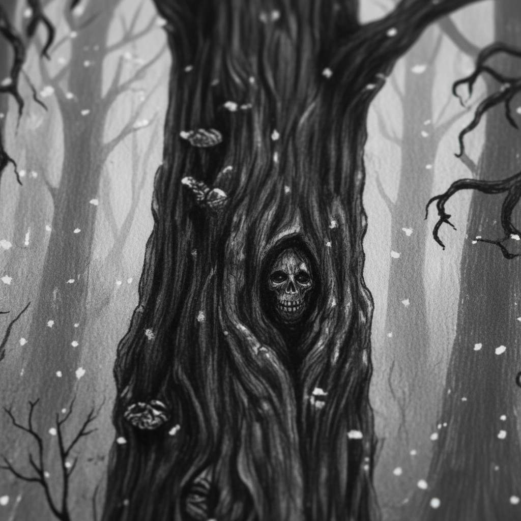Ethereal Darkwood: Contemplative Fine Art Print detail close up 11