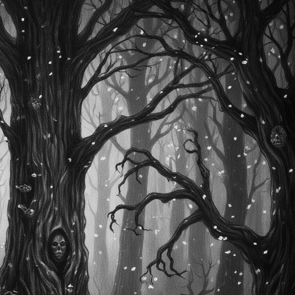 Ethereal Darkwood: Contemplative Fine Art Print detail close up 12