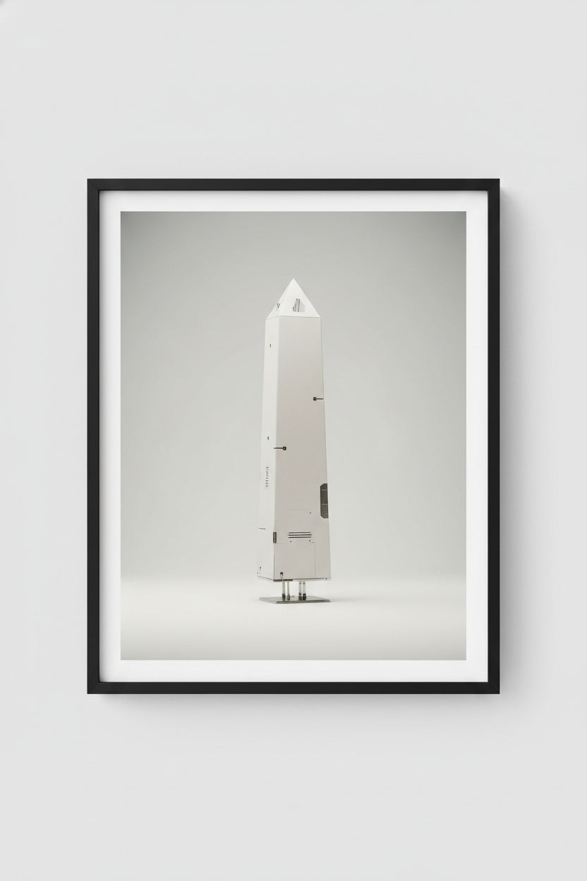 Geometric Ascent Study: Minimal Tech Obelisk Fine Art main artwork