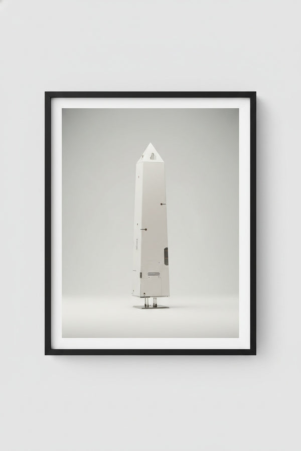 Geometric Ascent Study: Minimal Tech Obelisk Fine Art main artwork