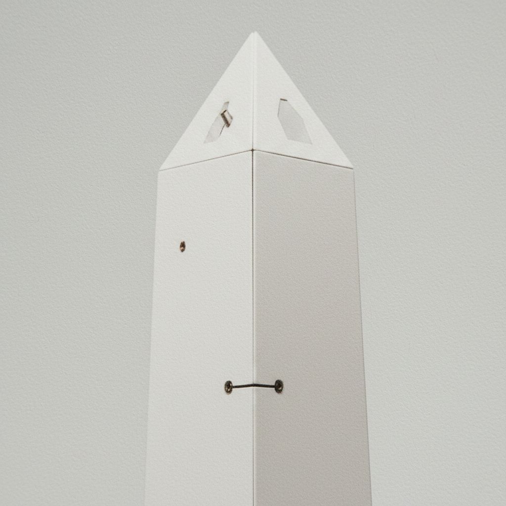 Geometric Ascent Study: Minimal Tech Obelisk Fine Art detail close up 11