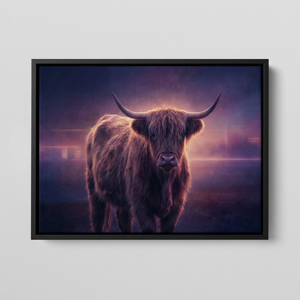 Luminous Highland Guardian in Silent Midnight