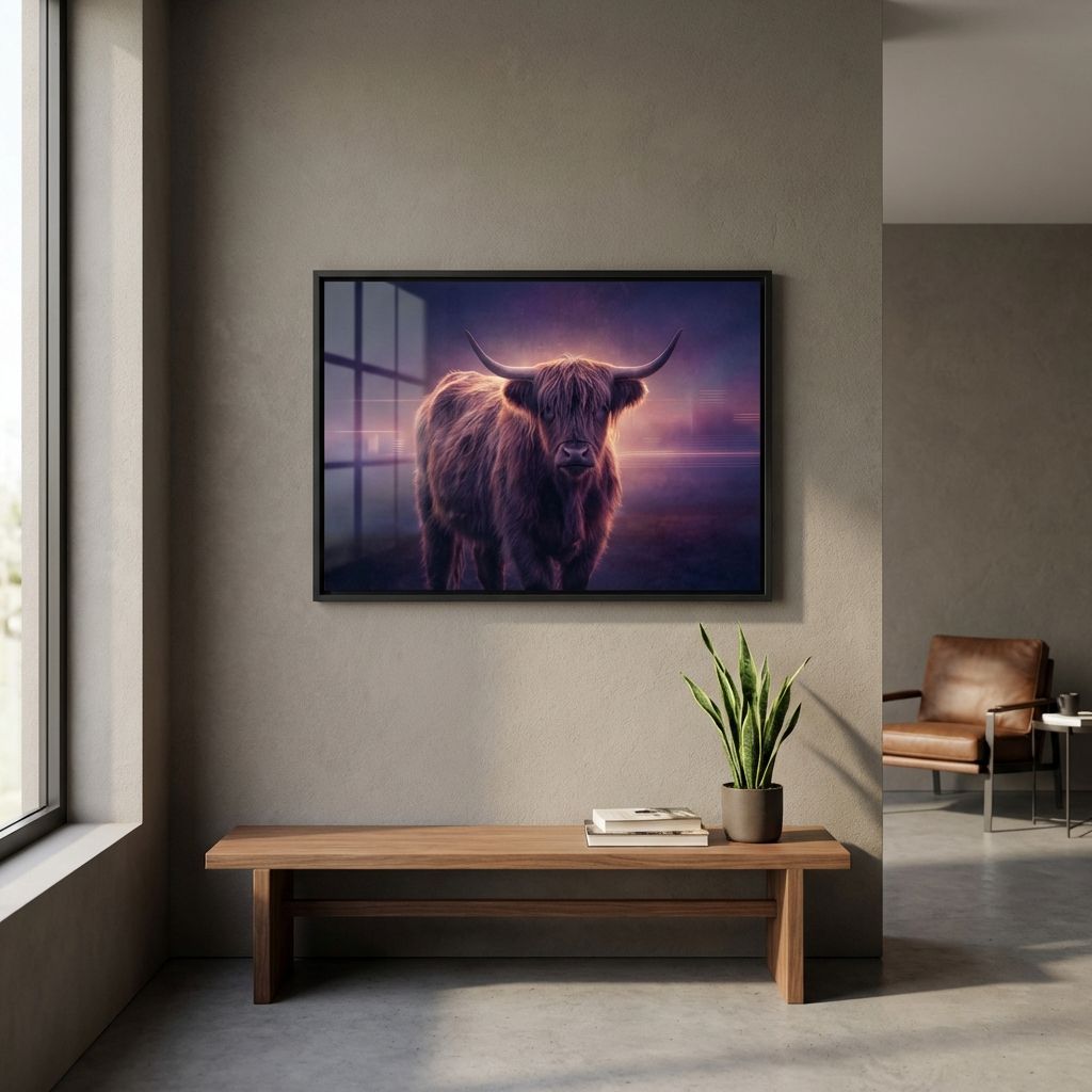 Luminous Highland Guardian in Silent Midnight