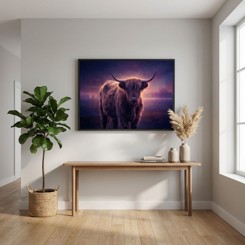 Luminous Highland Guardian in Silent Midnight