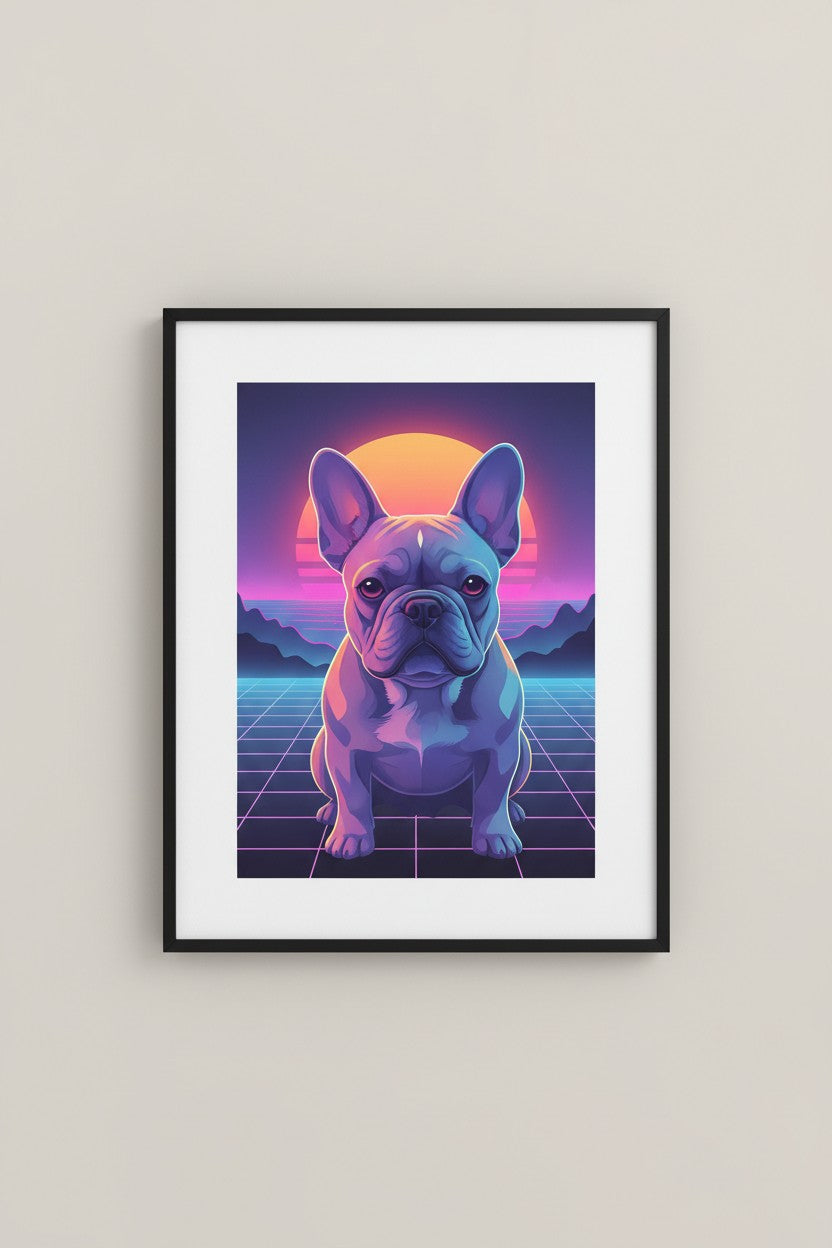 Luminous Solitude: French Bulldog Pastel Glow main artwork