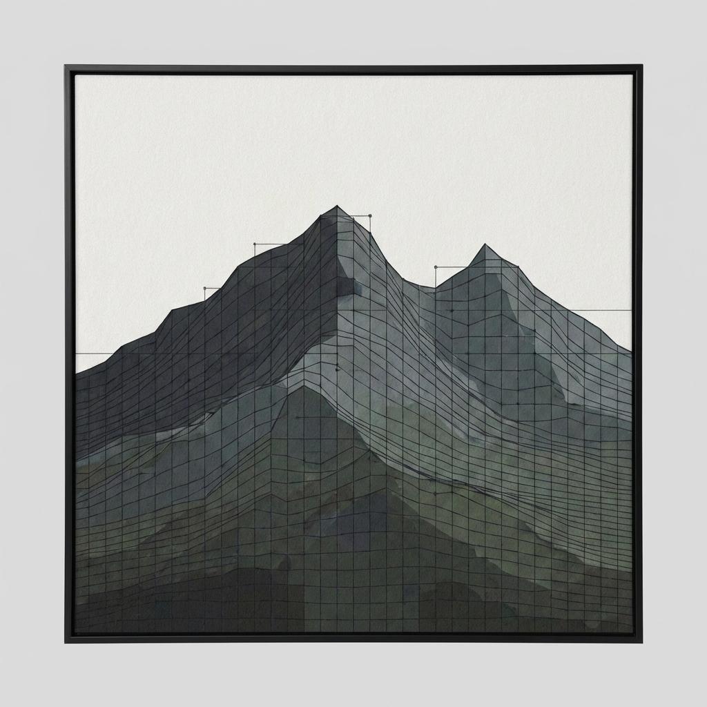 Matrixed Mountain Silhouette Structural Study