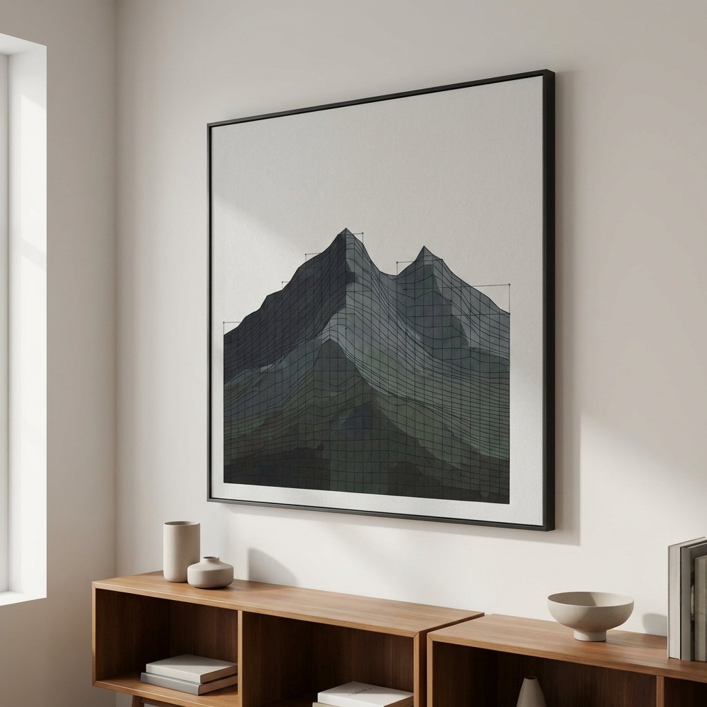 Matrixed Mountain Silhouette Structural Study