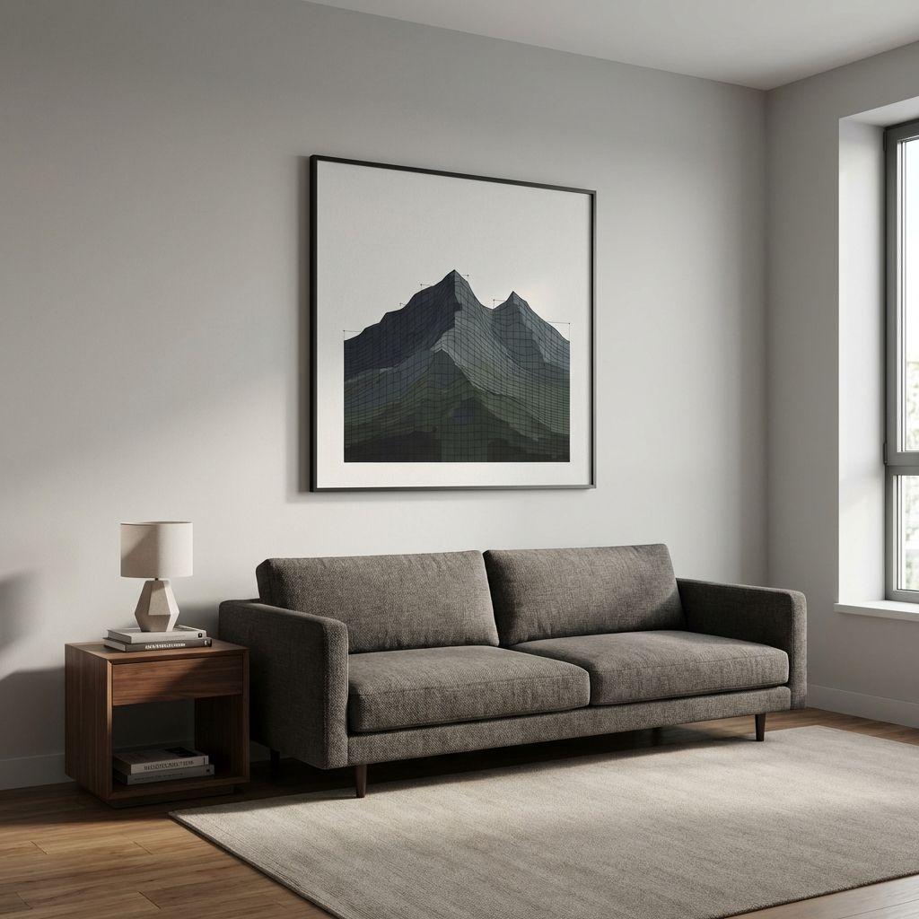 Matrixed Mountain Silhouette Structural Study