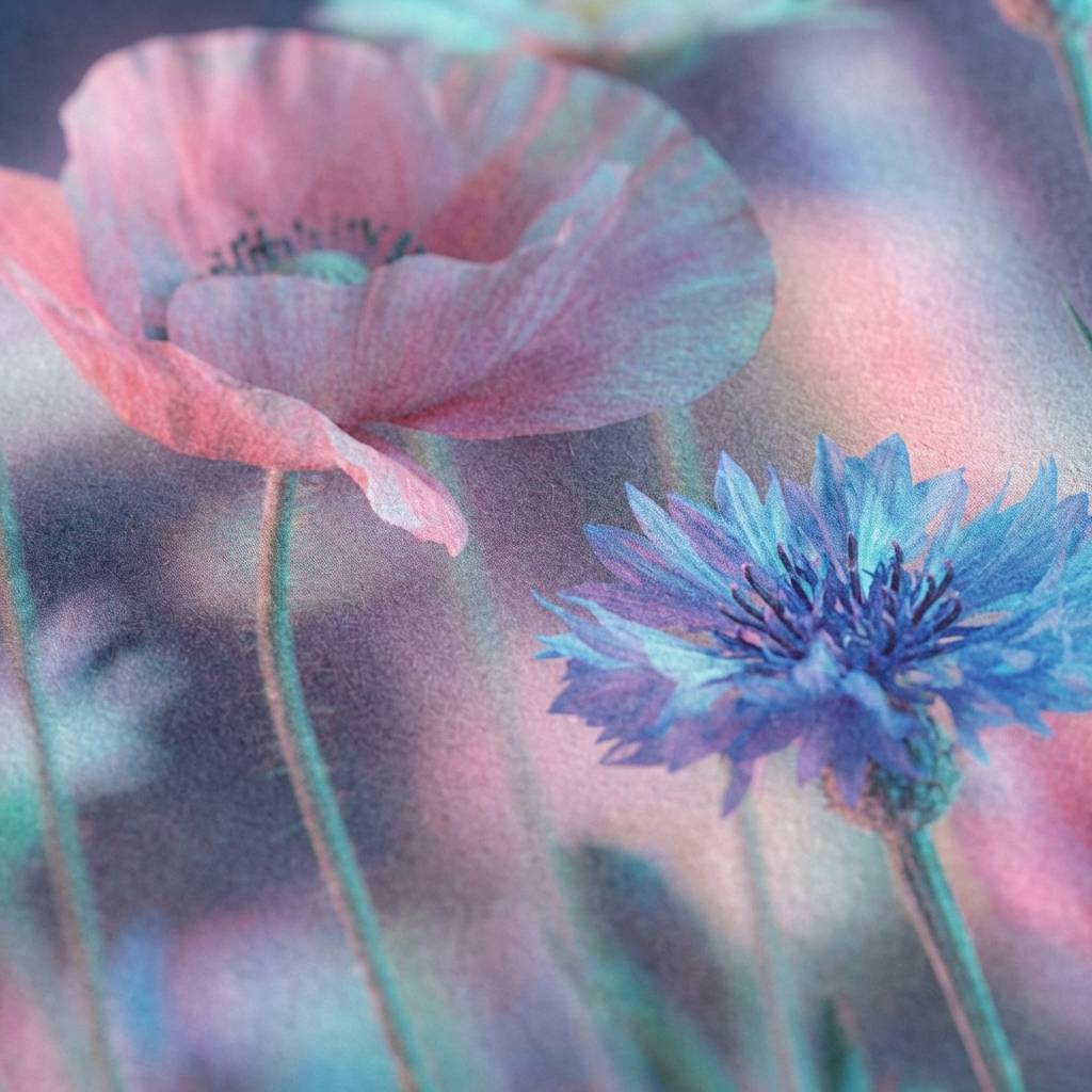 Midnight Wildflowers in Diffused Urban Haze