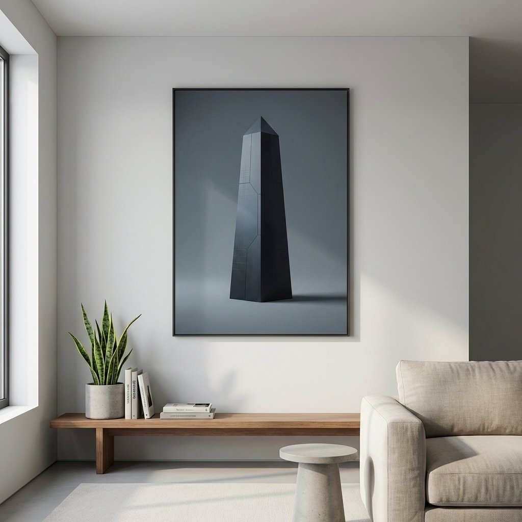Monolithic Obelisk Study in Warm Gray