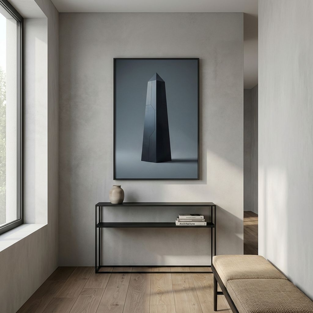 Monolithic Obelisk Study in Warm Gray