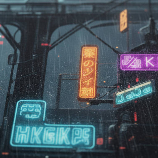 Neon Rain Metropolis: Steampunk Airship Fine Art detail close up 12